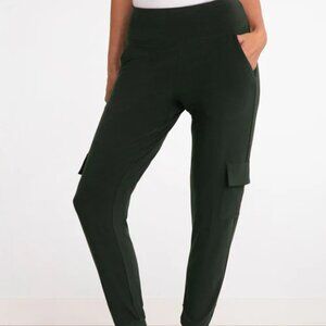 Sympli Pull-On Black Jersey Cargo Pant -Effortless Elegance and Utility Size 14